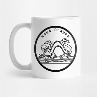 Wood Dragon Year of the Dragon Black Line Mug